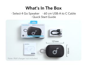 What's in the Box Soundcore Select 4 Go Speaker